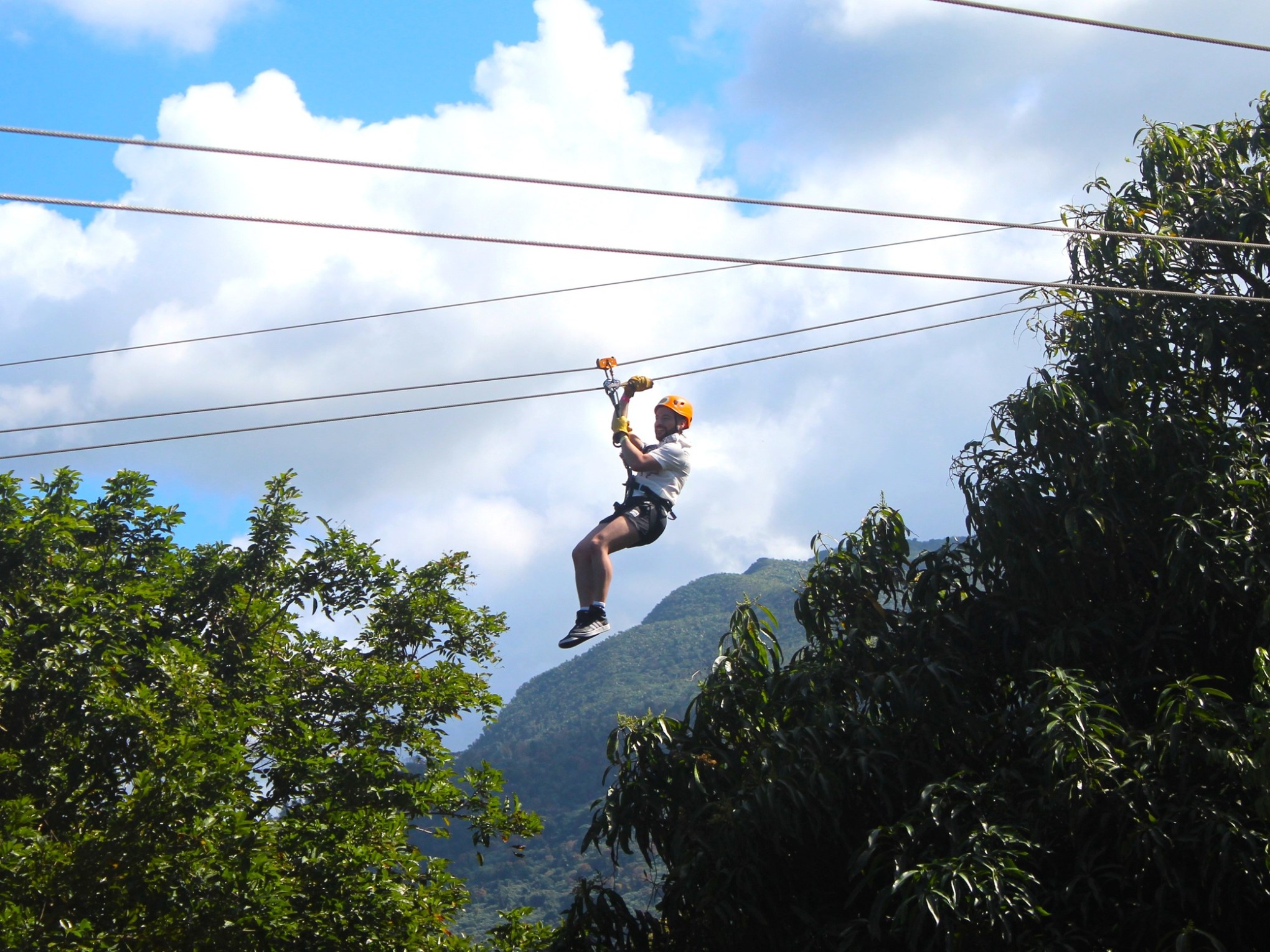 a man jumping in the air